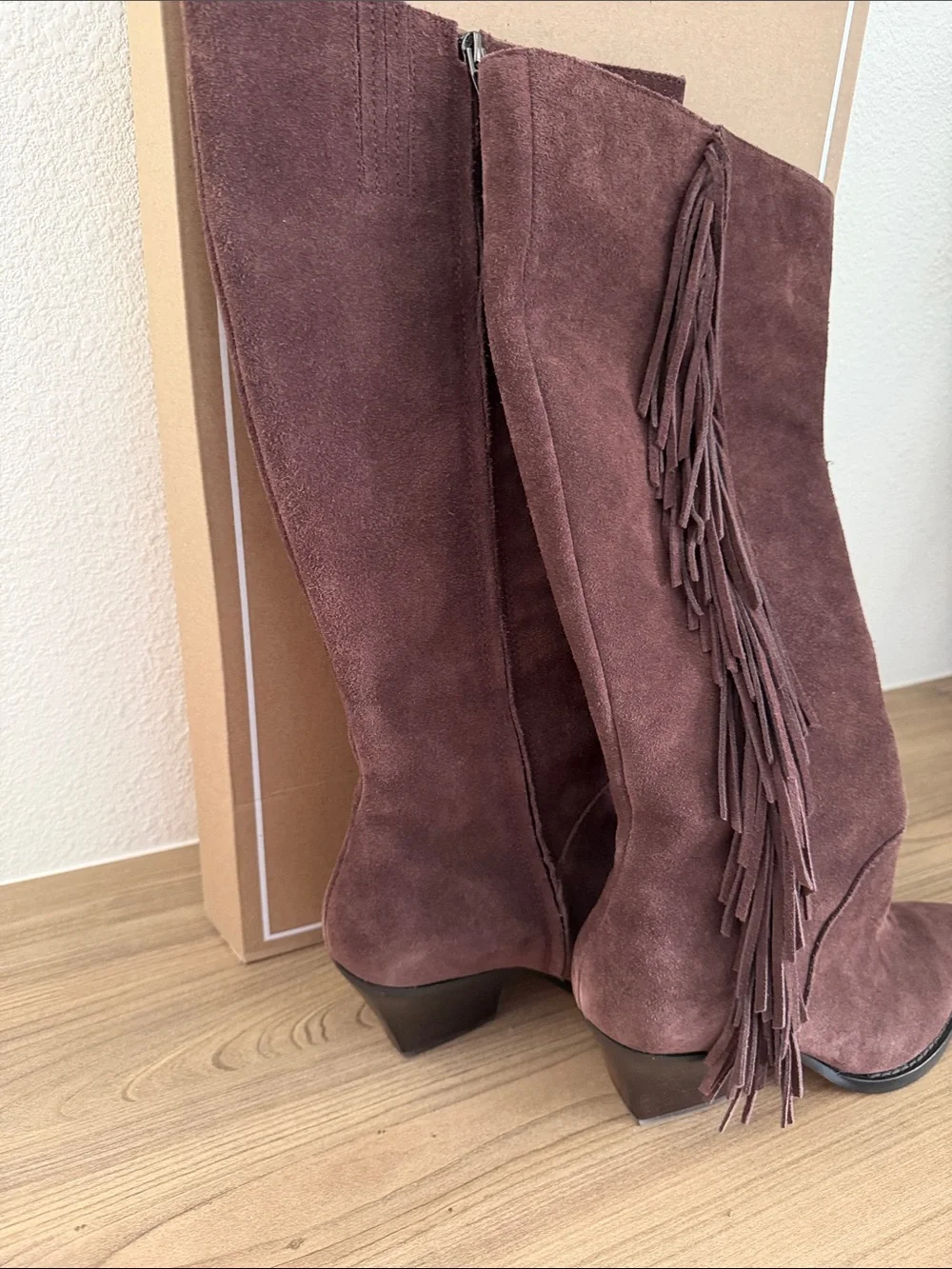 Dolce Vita chocolate Suede Fringe Boots NWT